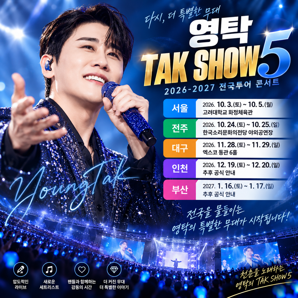 영탁 ‘TAK SHOW5’ 전국투어 콘서트 홍보 이미지