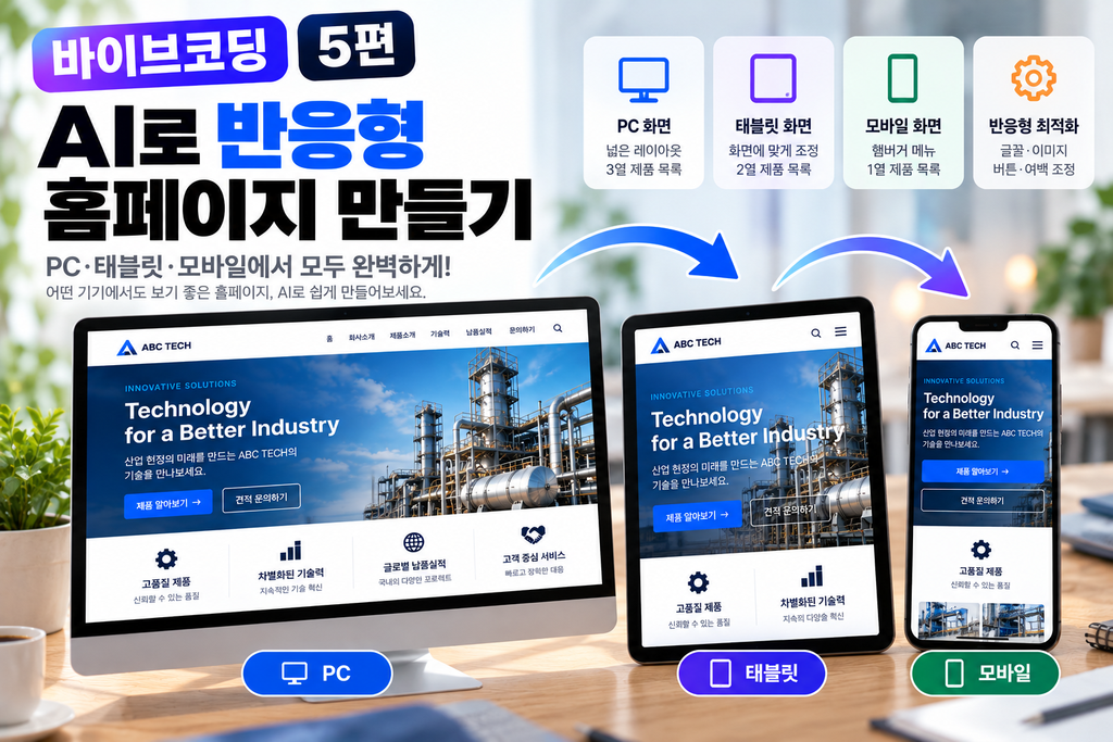 AI로 반응형 홈페이지 만들기, PC·모바일 최적화 방법